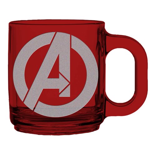 Avengers Logo Etched Glass Mug